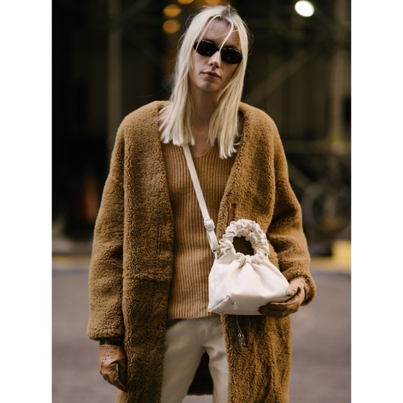 Verafied New York Cream Cloud Marble Chain Convertible Crossbody Shoulder Bag - Picture 3 of 12